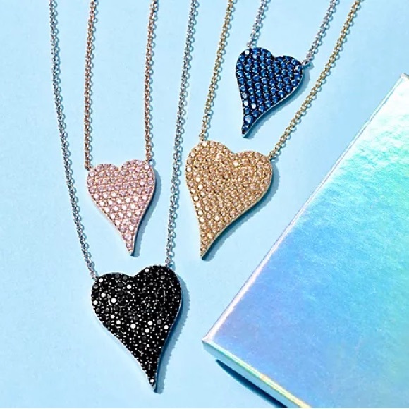 Blue Heart Pendant Necklace - Picture 5 of 5